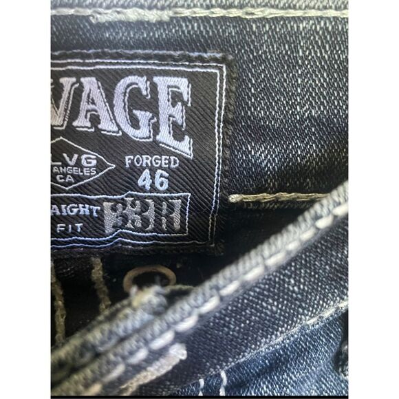 Salvage Men’s Mayhem Straight Regular Fit Jeans Size 33 R - Picture 7 of 9